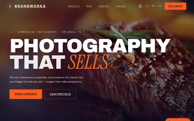 Photography That Sells website by BrandWorksApp