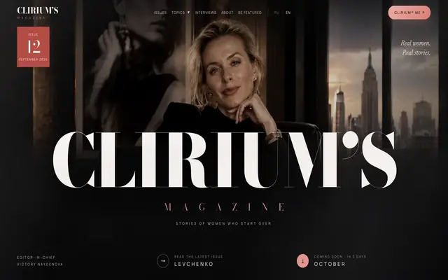 CLIRIUM'S Magazine website by BrandWorksApp
